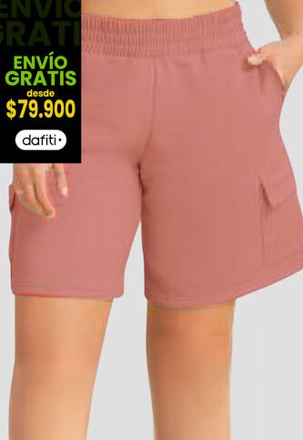Bermuda Short Mujer Palo De Rosa Oscuro Atypical 693 Atypical