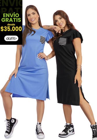 Vestido Mujer Negro Atypical 2092 Atypical