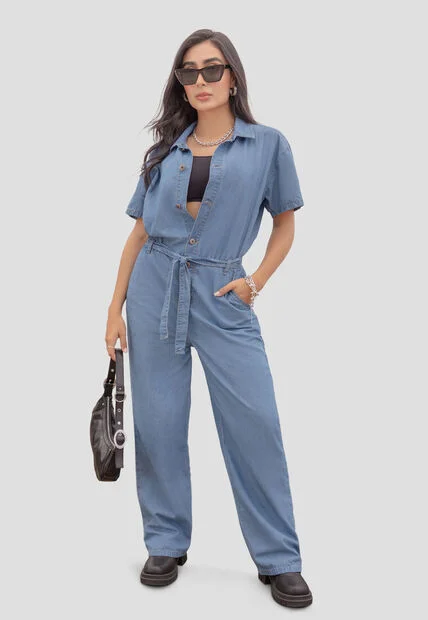 Enterizo Largo Mujer Azul Medio Atypical 106567