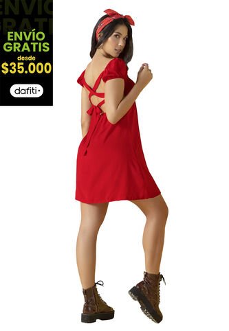 Vestido Corto Mujer Rojo Atypical 89106 Atypical