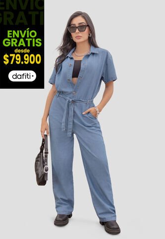 Enterizo Largo Mujer Azul Medio Atypical 106567 Atypical