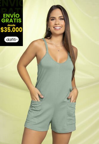 Enterizo Corto Mujer Verde Oliva Atypical 2256 Atypical