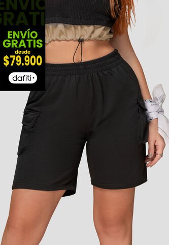 Bermuda Short Mujer Negro Atypical 104497 Atypical
