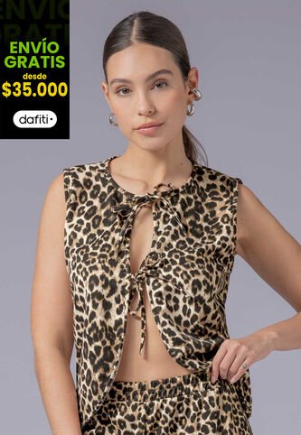 Chaleco Mujer Estampado Atypical 113972 Atypical