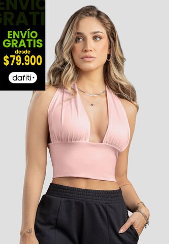 Crop Top Mujer Rosa Atypical 104228 Atypical