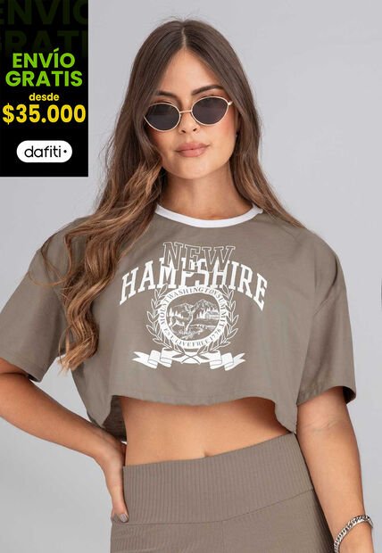 Camiseta Mujer Café Pardo Atypical 113277