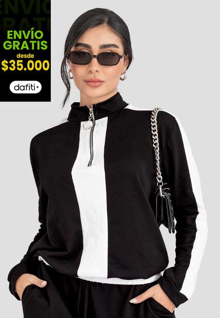 Buzo Mujer Negro Atypical 113318