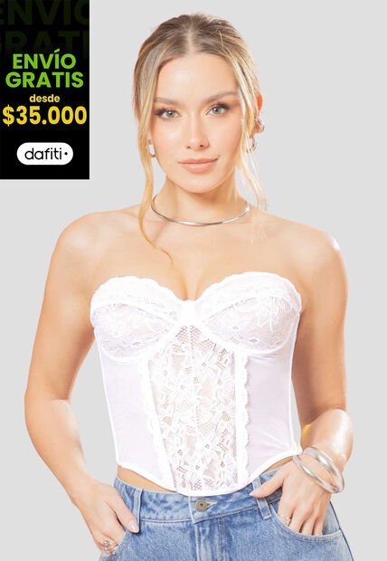 Corset Mujer Blanco Atypical 110587