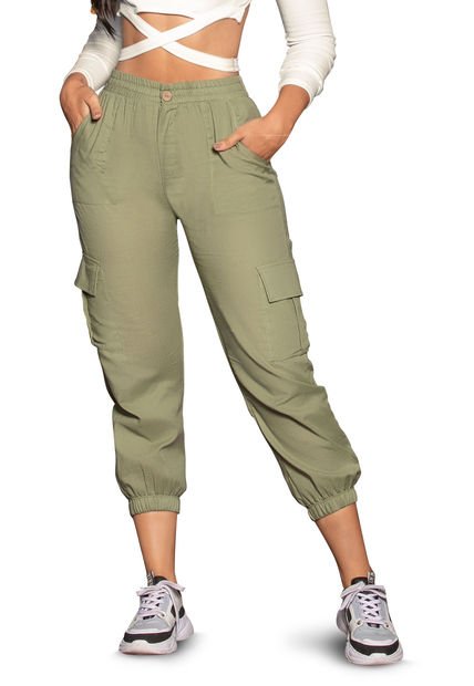 Pantalón Mujer Verde Atypical 87100