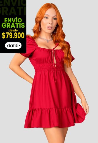Vestido Corto Mujer Rojo Atypical 92441 Atypical