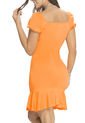 Vestido Corto Mujer Naranja Atypical 4835 de Atypical
