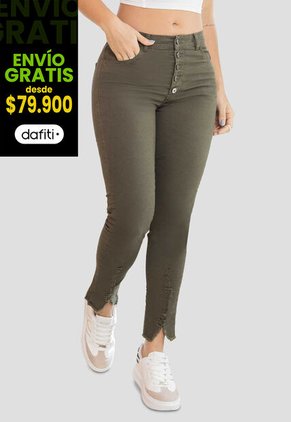 Jean Mujer Verde Atypical 262