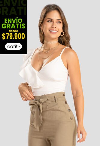 Crop Top Mujer Marfil Atypical 74974 Atypical