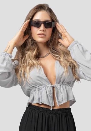 Blusa Mujer Gris Claro Atypical 111937