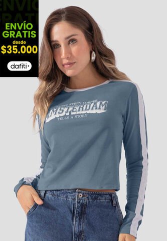 Camibuzo Mujer Azul Indigo Atypical 111187 Atypical