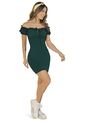 Vestido Corto Mujer Verde Botella Atypical 92438 de Atypical