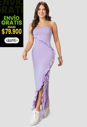 Vestido Largo Mujer Lila Atypical 102334 Atypical
