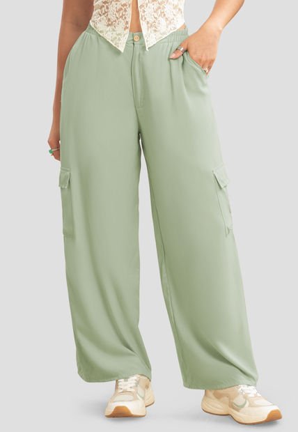 Pantalón Mujer Verde Oliva Atypical 105481