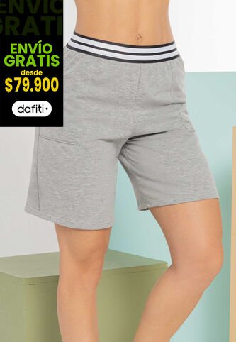 Bermuda Short Mujer Gris Atypical 101953 Atypical