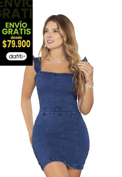 Vestido Mujer Azul Atypical 87056