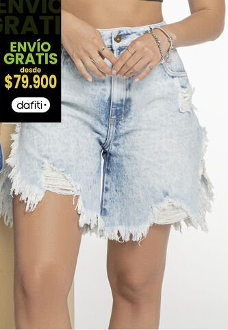 Bermuda Short Mujer Azul Atypical 2932 Atypical