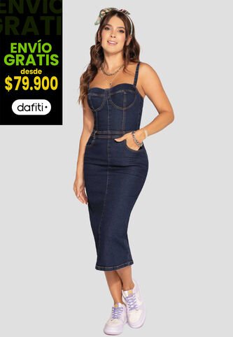 Vestido Corto Mujer Azul Atypical 2935 Atypical
