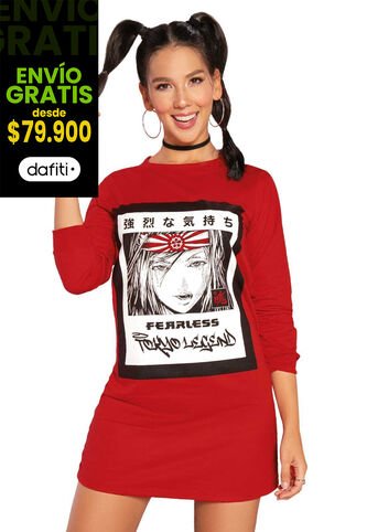 Vestido Corto Mujer Rojo Atypical 34743 Atypical