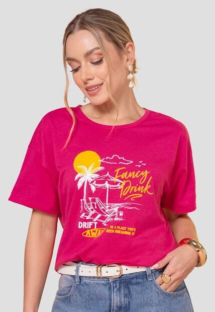 Camiseta Mujer Magenta Vivo Atypical 113628