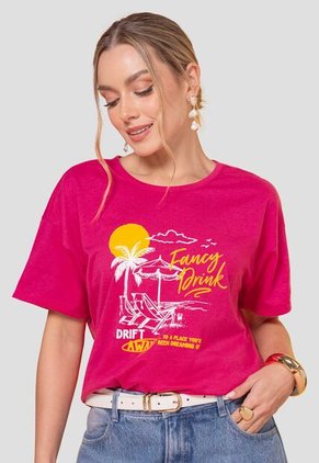 Camiseta Mujer Magenta Vivo Atypical 113628