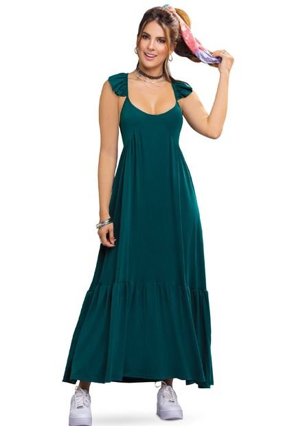 Vestido Para Mujer Verde Botella Atypical