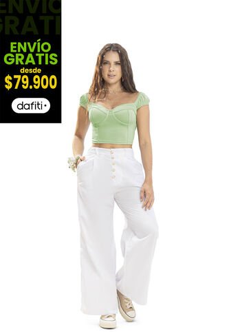 Pantalón Mujer Blanco Atypical 1496 Atypical