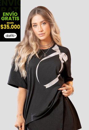 Camiseta Mujer Negro Atypical 105454