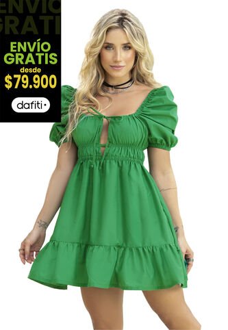 Vestido Corto Juvenil Verde Antioquia Atypical 92441 Atypical