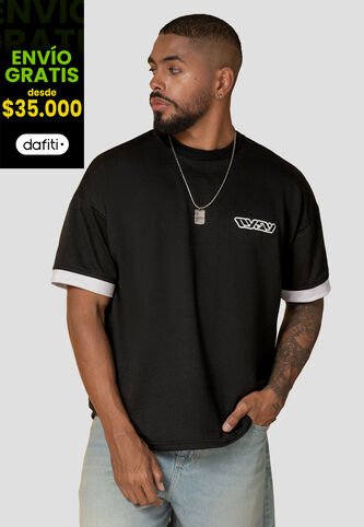 Camiseta Hombre Negro Atypical 104903 Atypical