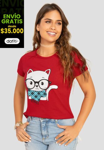 Camiseta Mujer Rojo Atypical 101330 Atypical