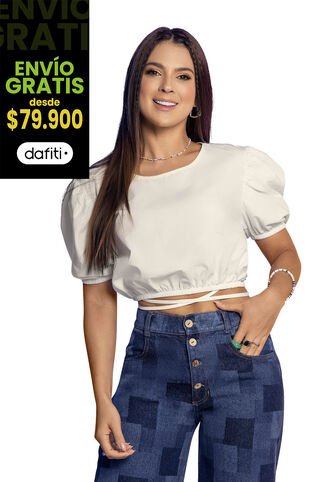 Crop Top Mujer Marfil Atypical 4534 Atypical