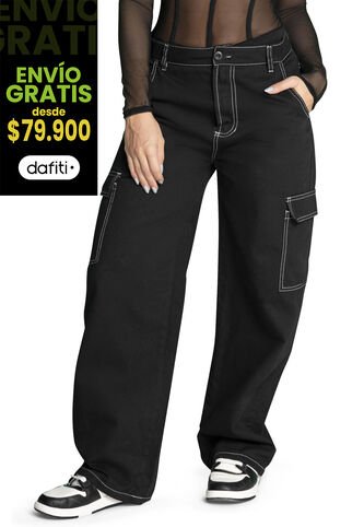 Pantalón Mujer Negro Atypical 33440 Atypical