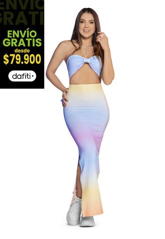 Vestido Largo Mujer Estampado Atypical 4543 Atypical