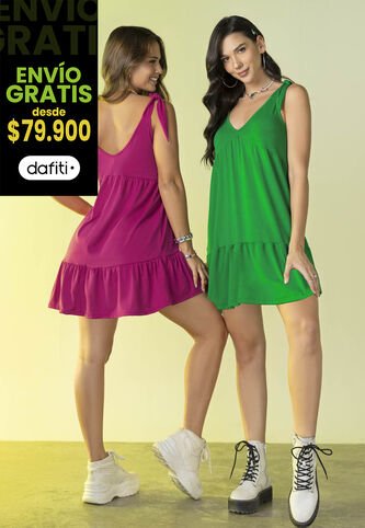 Vestido Corto Mujer Verde Antioquia Atypical 90945 Atypical