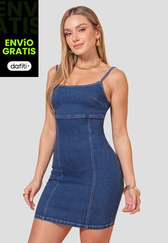 Vestido Mujer Azul Medio Atypical 113623 Atypical