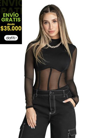 Body Mujer Negro Atypical 4559 Atypical