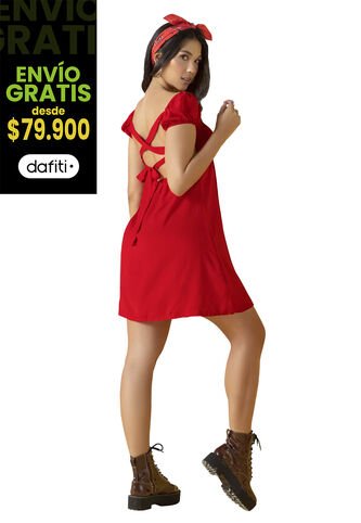 Vestido Corto Mujer Rojo Atypical 89106 Atypical