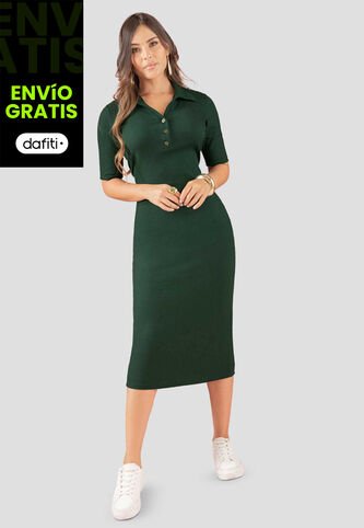 Vestido Mujer Verde Pino Atypical 113244 Atypical