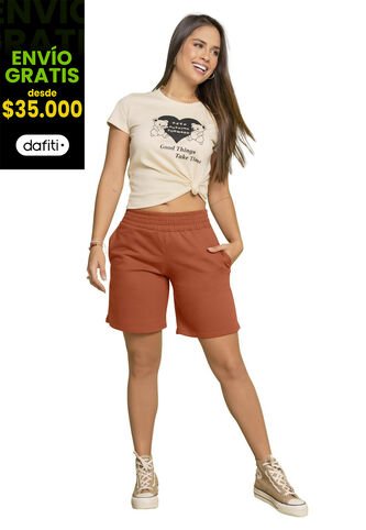 Camiseta Mujer Caqui Atypical 2252 Atypical