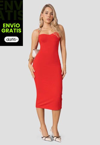 Vestido Mujer Rojo Atypical 5519 Atypical