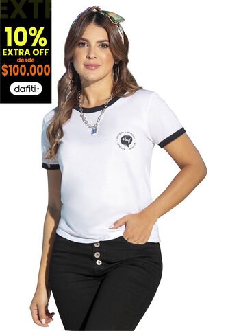 Camiseta Mujer Blanco Atypical 92669 Atypical