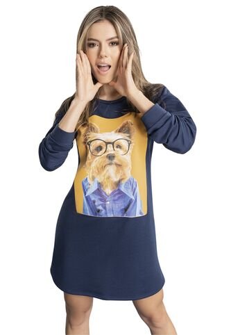 Vestido Corto Juvenil Azul Navy Atypical 1508 Atypical