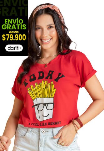Camiseta Mujer Rojo Atypical 89104 Atypical