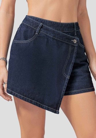 Falda Short Mujer Azul Oscuro Atypical 113743 Atypical
