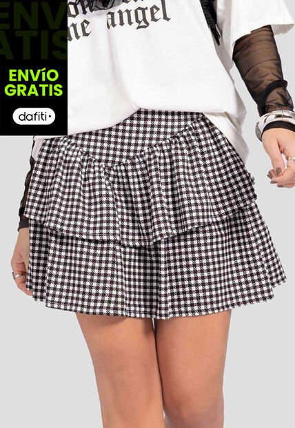 Falda Corta Mujer Estampado Atypical 112490